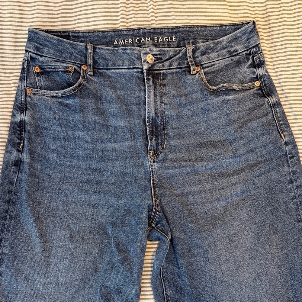 American Eagle Outfitters High Rise Blue Jeans 16 Long